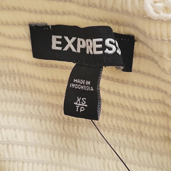 Express Off White Tiered Crochet Lace Strap Dress - Size XS - Picture 8 of 10